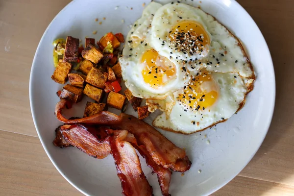 Fried Eggs Bacon Egg — Stock Photo, Image