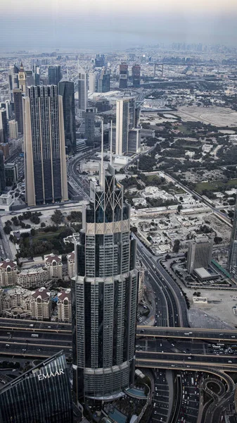 Vista Aerea Dubai Skyline Città — Foto Stock