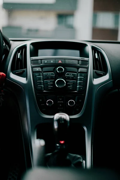 Interior Carro Com Botões Modernos — Fotografia de Stock