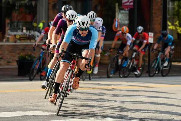 Cyklist Ridning Cyklar Vägen Konkurrens Koncept — Stockfoto