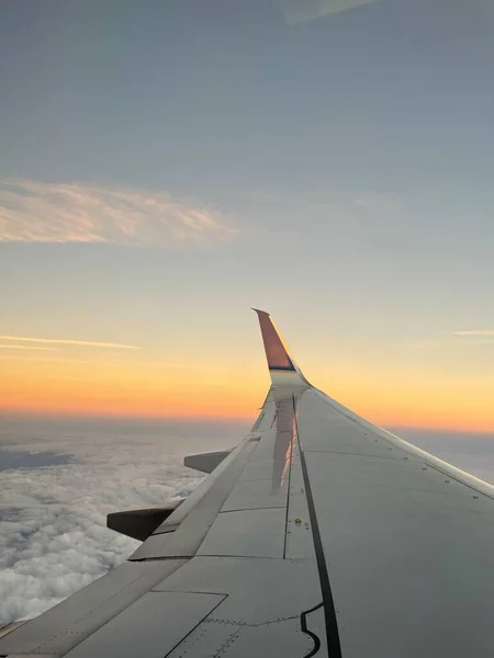 Крыло Самолета Небе — стоковое фото