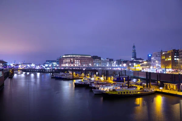 Nachtzicht Van Stad Stockholm Zweden — Stockfoto