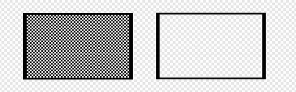 黒と白の抽象的な背景と正方形のパターン — ストックベクタ