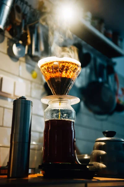 Kávéfőző Gép Kávézóban — Stock Fotó