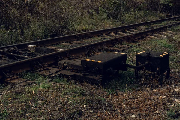 Eisenbahn Einer Malerischen Gegend Moldawien Tourismus Bahn Ändert Die Richtung — Stockfoto