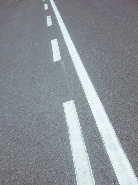 Λευκές Γραμμές Άσφαλτο — Φωτογραφία Αρχείου