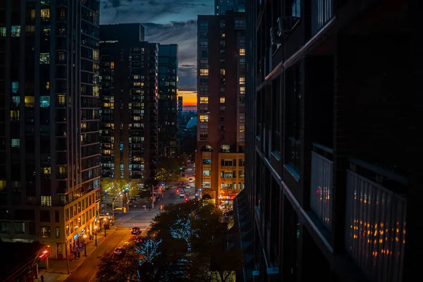 New York Şehrinin Gece Manzarası — Stok fotoğraf