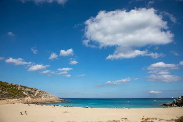 Balearic Islands Balears Bay Beach Cala Torta Europe Holiday Landscape — 图库照片