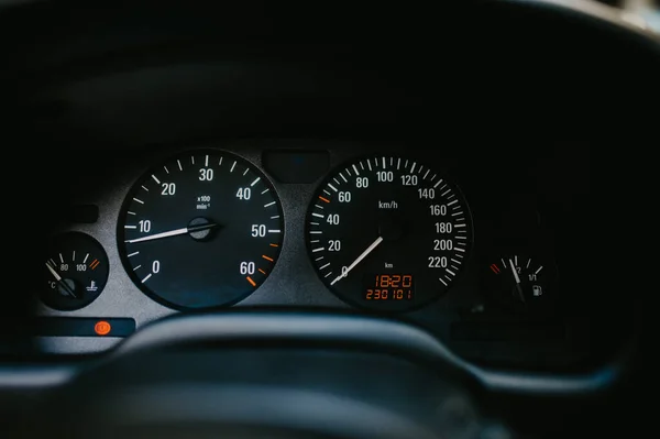 Car Dashboard Speedometer — Stock Photo, Image