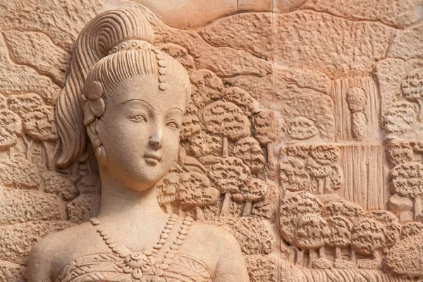 Starożytny Posąg Buddy Świątyni Tajlandii — Zdjęcie stockowe