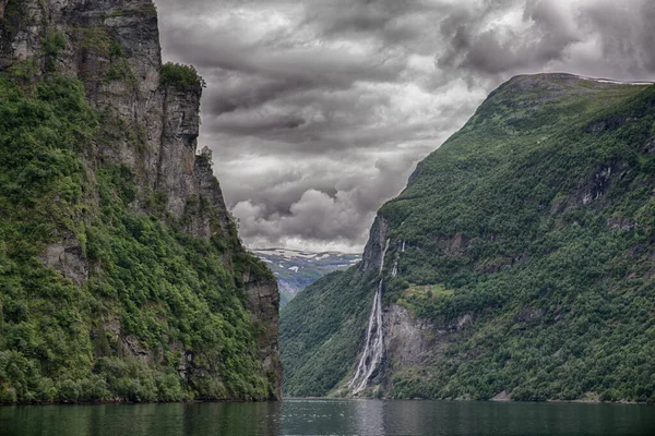 Norwegischer Fjord Den Bergen — Stockfoto