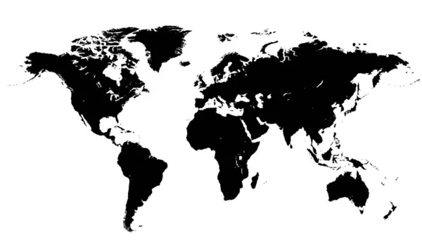 Mapa Mundo Com Continentes País Ilustração Vetorial —  Vetores de Stock