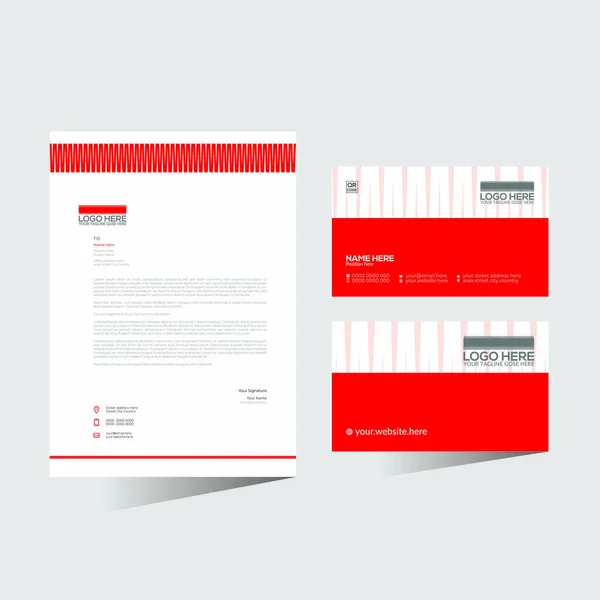 Vector Letterhead Business Card — Vector de stock