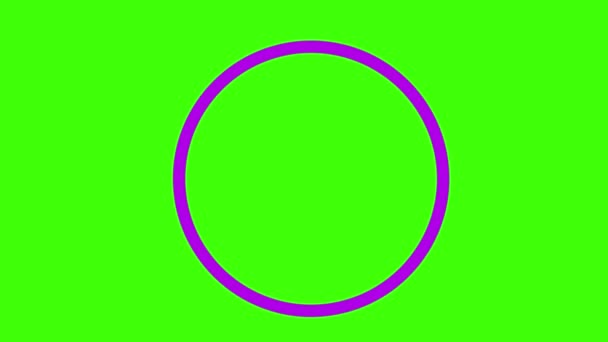 緑の背景に隔離された円 — ストック動画