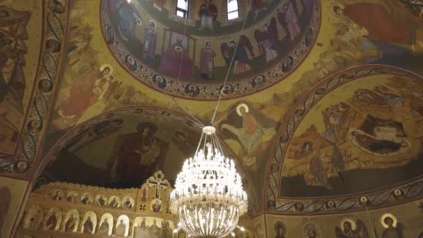 Interno Della Chiesa Del Salvatore Nella Città Gerusalemme Israele — Video Stock