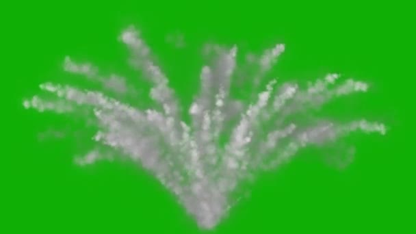 Καπνός Από Έκρηξη Πράσινο Οθόνη Animation Για Vfx — Αρχείο Βίντεο