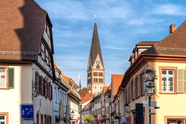 Ettlingen Kiliseyi Gören Güzel Köy Baden Wuerttemberg Almanya — Stok fotoğraf