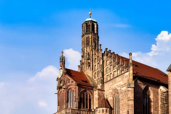 Vårfrukyrkan Frauenkirche Nürnberg Tyskland — Stockfoto
