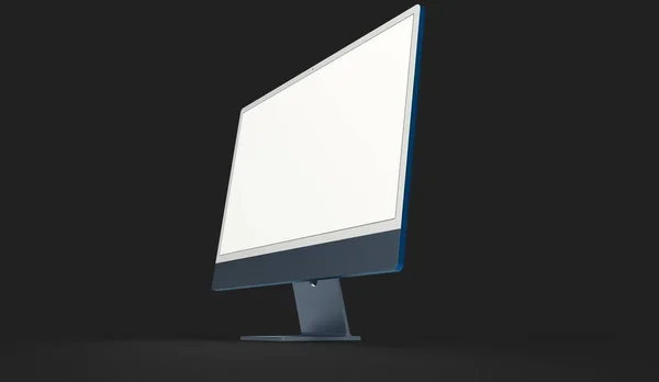 Darstellung Eines Weißen Bildschirms Auf Schwarzem Hintergrund — Stockfoto