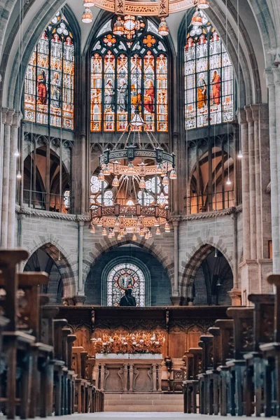 德国圣维多斯主教座堂的内部 — 图库照片