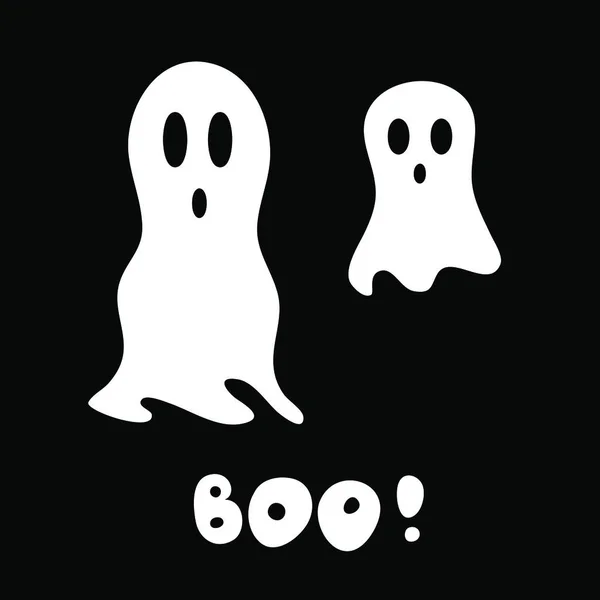 Fantasmas Halloween Ilustración Vectorial — Vector de stock