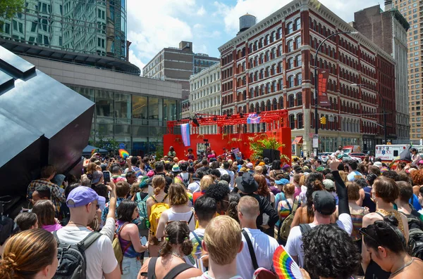 New York United States Jun 2021 Crowd People Celebrating Pride — Stock Photo, Image