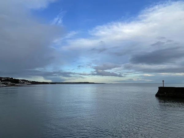 Beautiful Scene Devon Dawlish Blue Cloudy Sky — Stockfoto