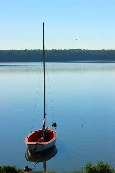 Красивий Вид Човен Озері — стокове фото