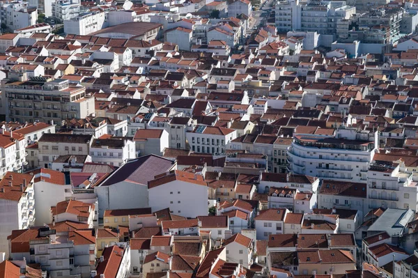 Μια Όμορφη Θέα Της Nazare Μια Ηλιόλουστη Μέρα Στην Πορτογαλία — Φωτογραφία Αρχείου