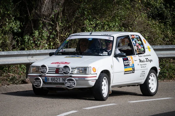 Βαρκελώνη Ισπανία Οκτωβρίου 2021 Peugeot 205 Viii Rallye Platja Aro — Φωτογραφία Αρχείου