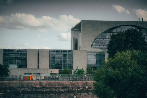 Beautiful Shot Half German Chancellery Berlin Germany — Fotografia de Stock