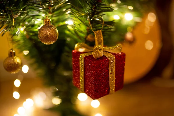 Árbol Navidad Regalos Decoraciones Año Nuevo Concepto Vacaciones —  Fotos de Stock