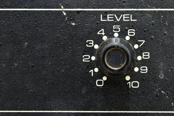 Closeup Volume Control Knob Old Amplifier — Stock Photo, Image