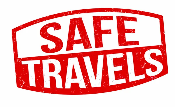 Safe Travels Grunge Rubber Stamp — Image vectorielle