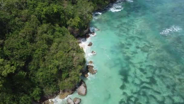 Aerial View Beautiful Sea Shore — Video