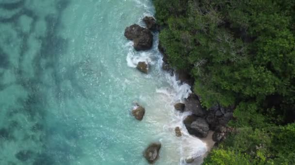 Aerial View Beautiful Sea Shore — Vídeo de stock