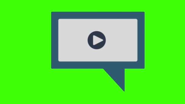 Video Chat Isolato Sfondo Verde — Video Stock