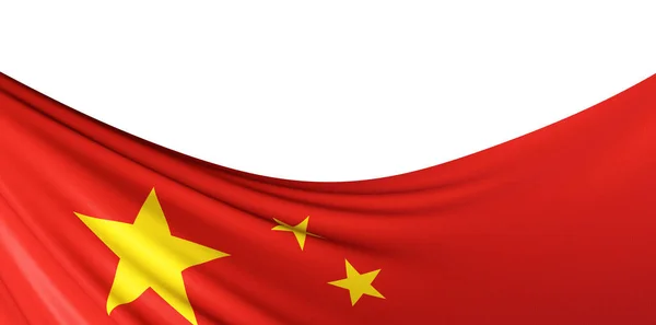 Digital Illustration Flag China White Background — Stockfoto