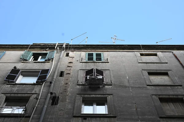 Vue Angle Bas Vieux Bâtiment Contre Ciel Bleu Rome Italie — Photo