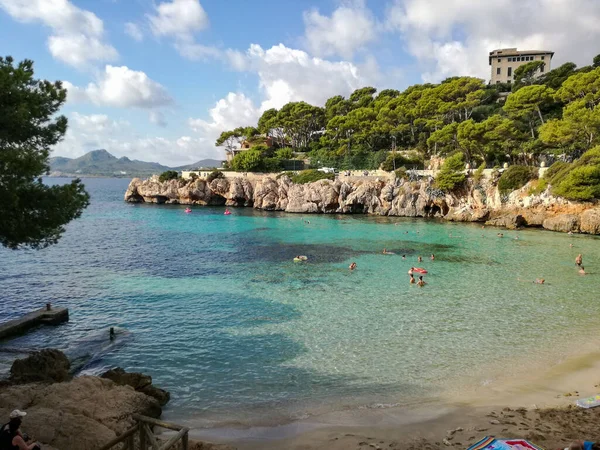 Hermosa Vista Costa Del Mar Sobre Fondo Naturaleza — Foto de Stock