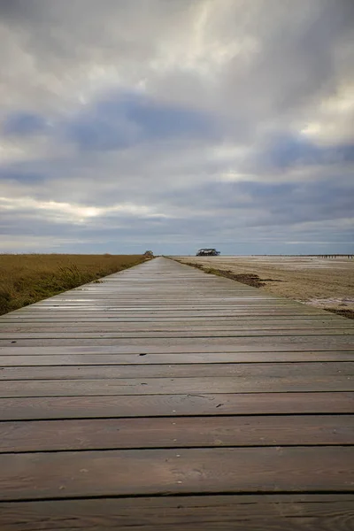 Jetée Bois Sur Plage — Photo