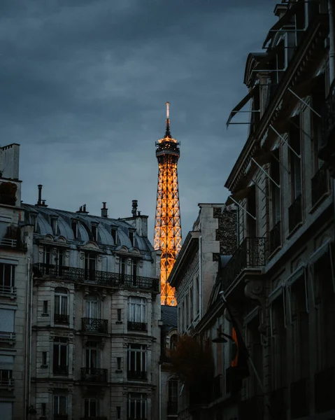 Чудовий Краєвид Ейфелевої Вежі Будинків Паризької Франції — стокове фото