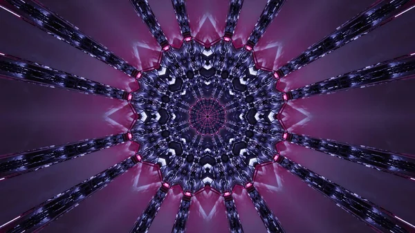 Illustration Flower Shaped Geometric Mandala Pattern Pink — Stock Fotó