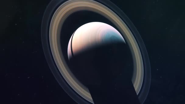 Kosmiczna Animacja Saturna — Wideo stockowe