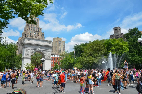 New York United States Jun 2021 Group People Celebrating Pride — Stockfoto