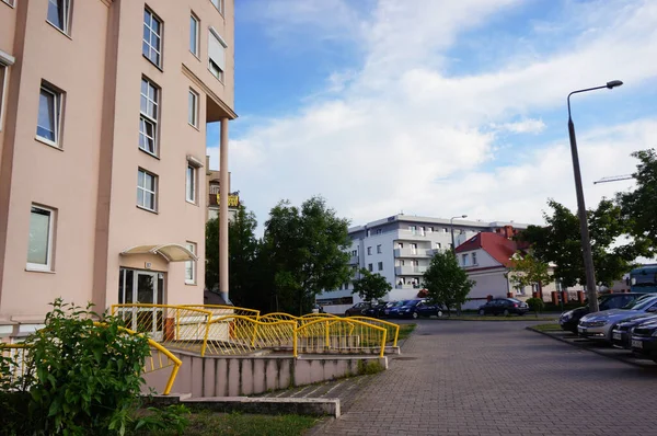 Poznan Poland Jul 2018 Exterior Apartment Building Stare Zegrze District — Zdjęcie stockowe