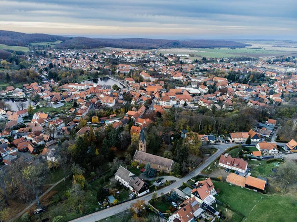 Schöne Landschaft Mit Stadt — Stockfoto