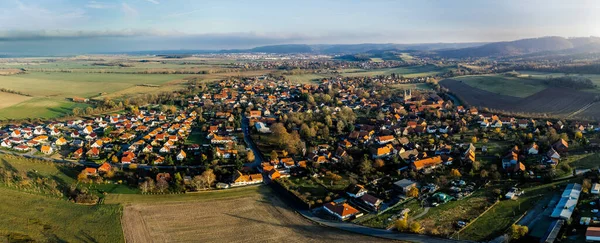 Panoráma Drón Felvétel Ilsenburg Kerületben Druebeck Harz Szász Anhalt Németország — Stock Fotó