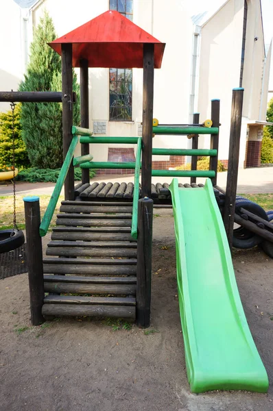 Colorful Slide Playground Stare Zegrze District Poznan Poland — Fotografia de Stock