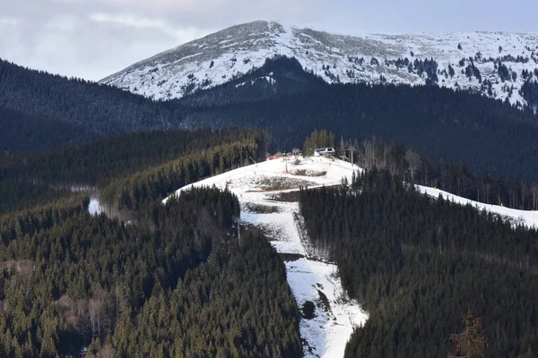 Vista Aerea Delle Montagne Inverno — Foto Stock